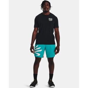 Under Armour Men's Green White Curry Splash Basketball Shorts Size XL